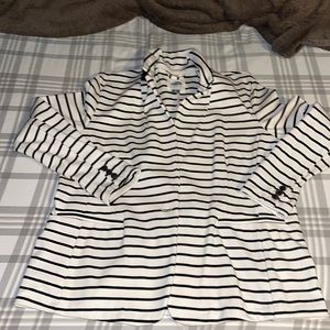 NWOT striped cotton blazer.